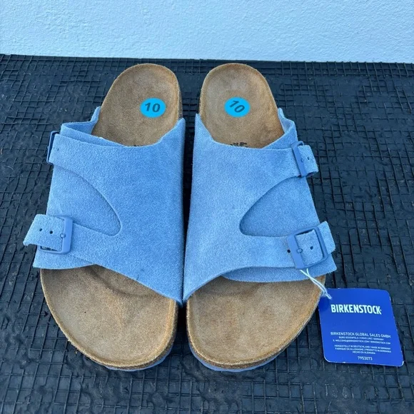 BIRKENSTOCK MENS SIZE 10 NWT Birkenstock Arizona Birko-Flor Brown Leather Unisex Sandals  main image 3